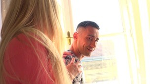 Blonde Cum-Hungry Cleaning Lady Kitana Lure Double Penetration Threesome GP089 small screenshot