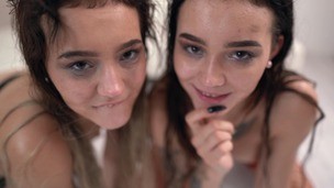 Advent Special - teen Zee Twins 4on2 Piss, Piss Drinking, DAP, DP, deepthroat, puke, facial cumshot and swallow NF057 small screenshot