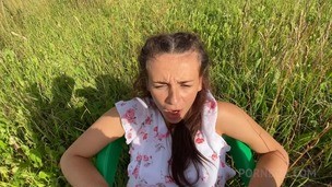 Hot sex and vaginal creampie in the field with Kate Rich OTS452 small screenshot