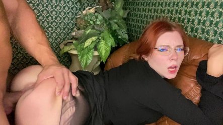 Horny Teacher Deepthroat Student Dick, Rough Fuck and Gets Cum on Glasses small screenshot