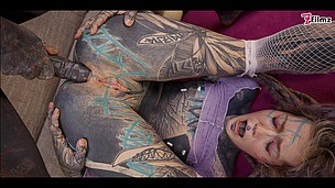 Tattoo Girl get ASS fucked with MACHINE - DP, gape, ANAL, prolapse, real orgasm - goth, punk, alt porn - ZF010 small screenshot