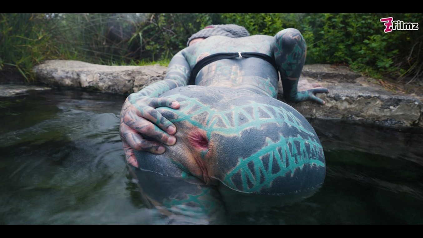 LegalPorno - Z Filmz Studio - Outdoor public ANAL fucking. Gape, blowjob, tattooed teen facial (goth, alt, punk) ZF031
