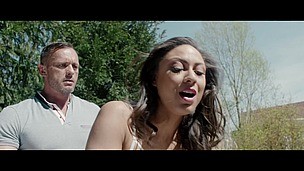 French Cassie Del Isla deep fucked in her ass outdoor and swallow Dorian his big cumload. small screenshot