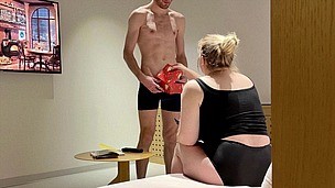 Christmas Dick in a Box for My Big Titty Step Sister small screenshot