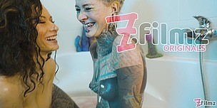 Women's Day - AnnuskatZz and Stacy Bloom take a bathtub with toys and blooming wet monster buttroses together. small screenshot