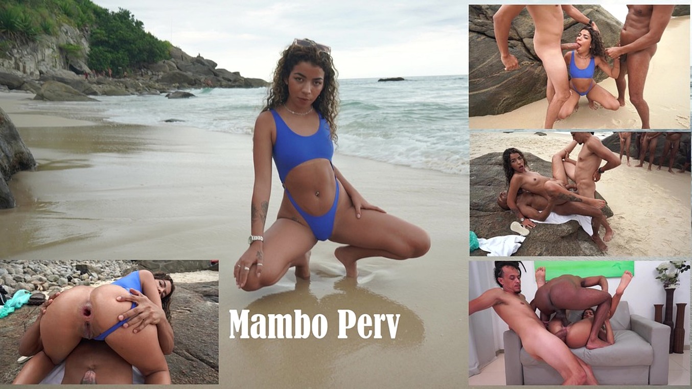 LegalPorno - Mambo Perv - Melissa Hot double penetrated at the nude beach in front of people watching (DP, anal, gapes, public sex, voyeur, ATM, Monster cock, BBC, beach) OB239