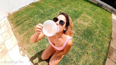 Drinking Pee on the Garden Outdoor!! Funell!! small screenshot