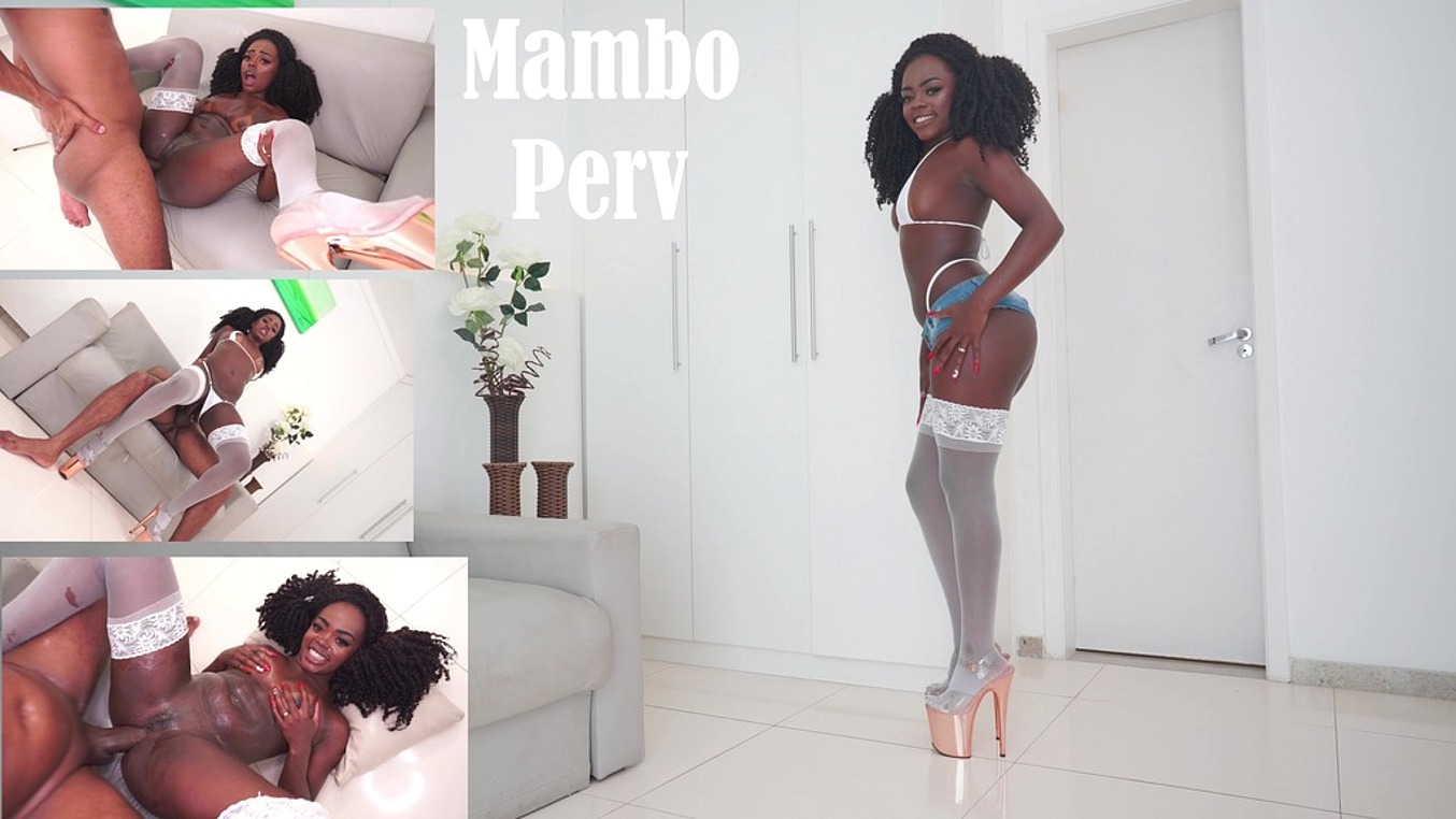 LegalPorno - Mambo Perv - 19 years-old Brazilian ebony princess, Alicia Ribeiro fucked anal only by BBC for the first time (Anal, 0% pussy, ATM, hard moaning, BBC) OB273