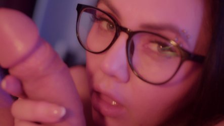 Prurient wife pegging her husband's and gets cum. small screenshot