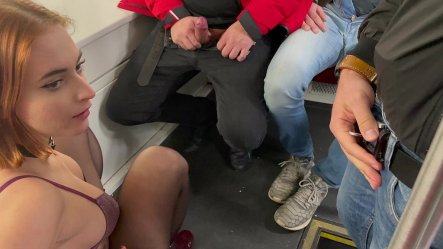 Public Tram Bukkake With Strangers small screenshot