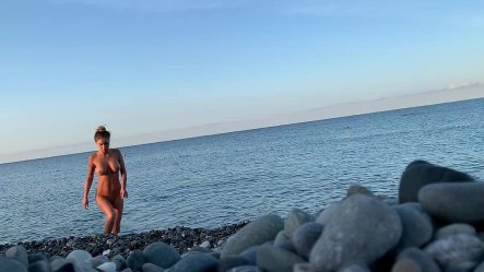 Monika Fox Swims Naked In Sea small screenshot