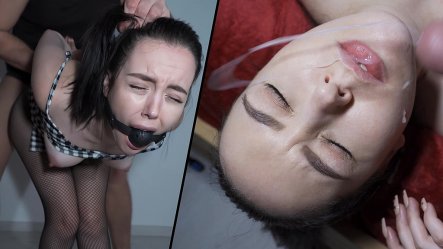 Mamacita Loves It Rough - Spanish Babe Gagged, Bent Over and Showered In Cum small screenshot