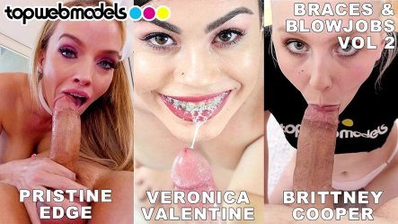 Braces and Blowjobs Compilation - 3 Cuties With Braces Huge Cock Pov Blowjob and Cum Swallows - Volume 2 small screenshot