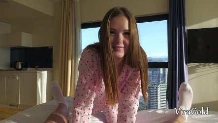 Beautiful Nika Sees Cock First Time and Learns Suck small screenshot