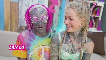 Inked Girls In Mayhem Squirting Sex Orgy With Anal Fucking, Blowjobs and Double Penetration! small screenshot