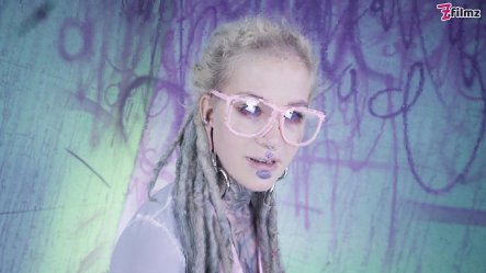 Tattood Girl With Glasses and Buttplug Fucks a Tattooed Dick, Dp, Facial small screenshot